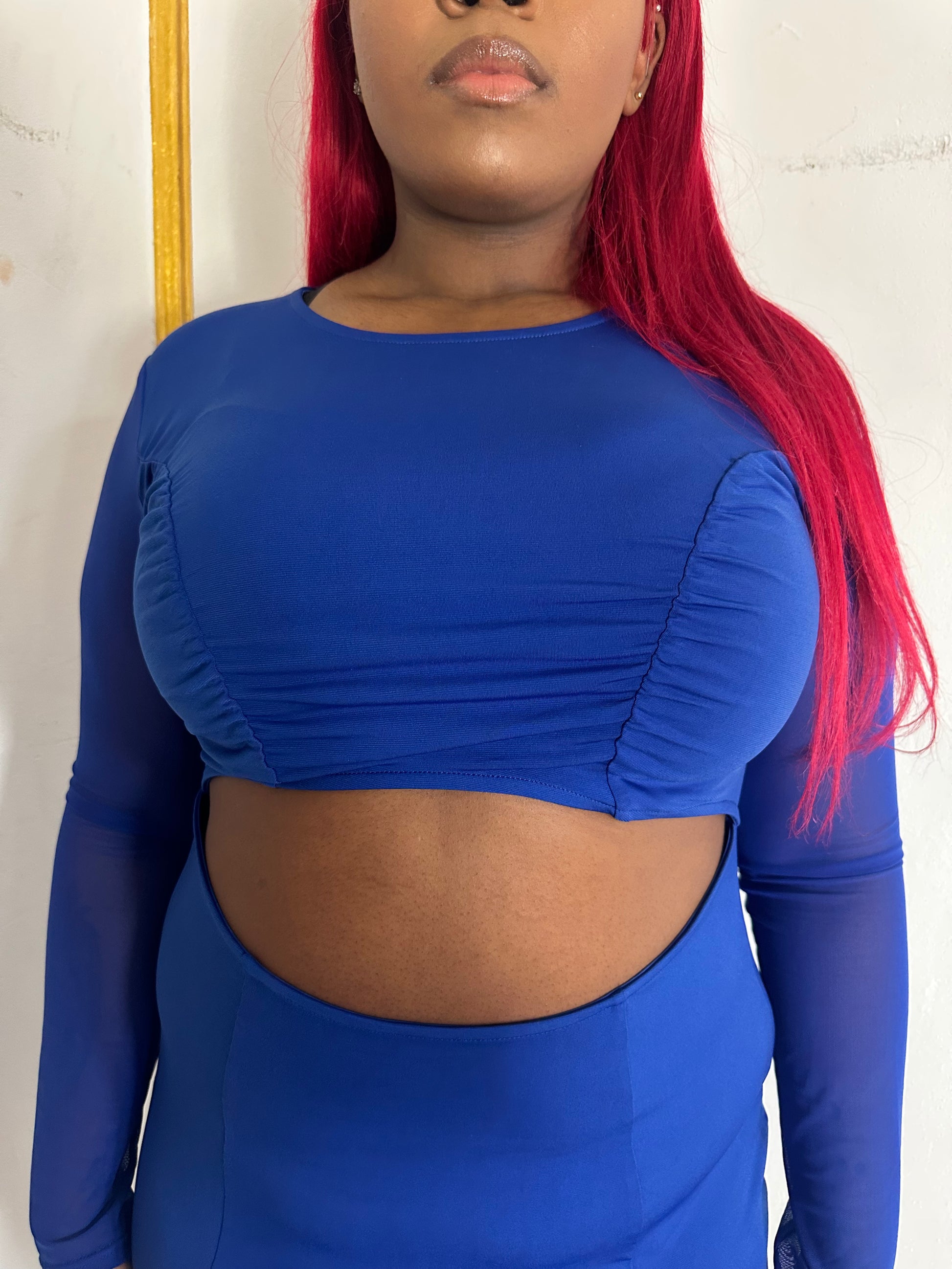 Cali | Blue Mini Dress (Plus Size) - Miss DQ